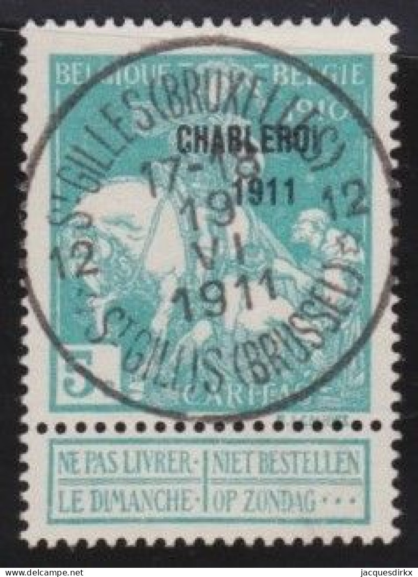 Belgie  .   OBP    .    105     .     O       .   Gestempeld     .   /   .   Oblitéré - 1910-1911 Caritas