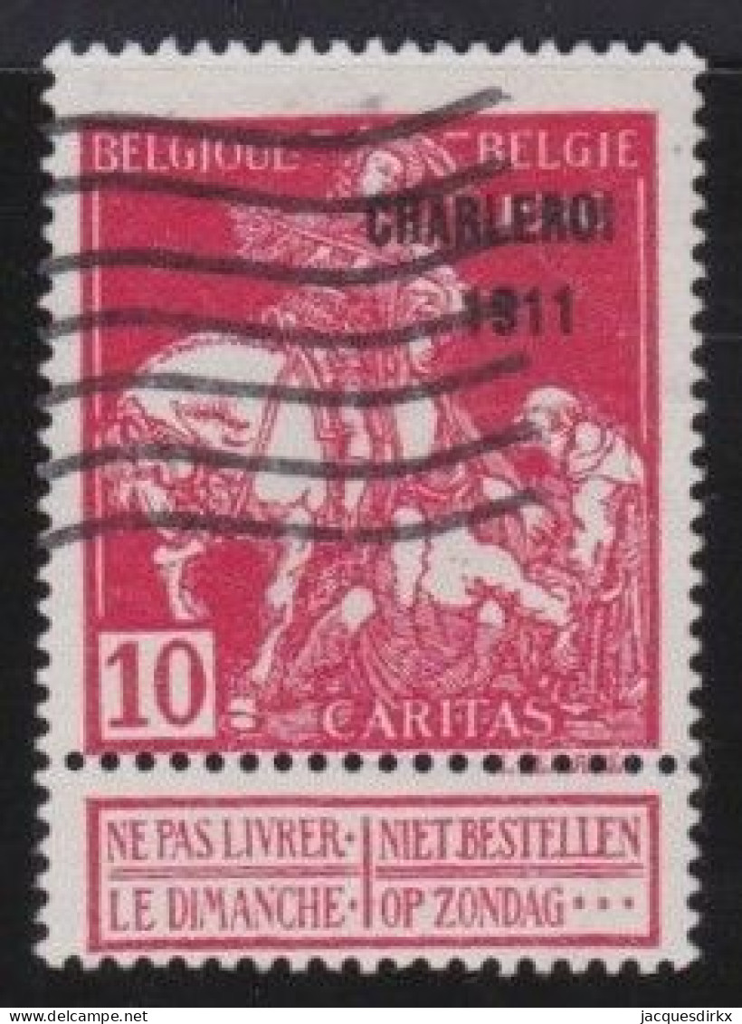 Belgie  .   OBP    .    107   .     O       .   Gestempeld     .   /   .   Oblitéré - 1910-1911 Caritas