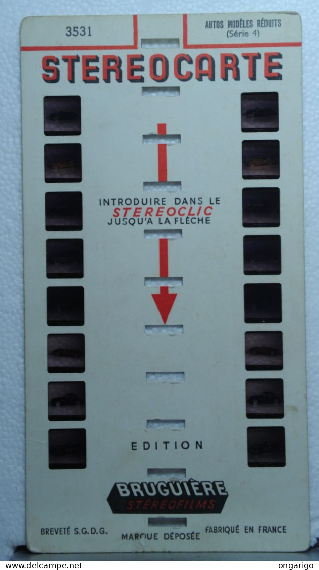 BRUGUIÈRE :   3531   AUTOS MODÈLES RÉDUITS  4 - Stereoscoopen
