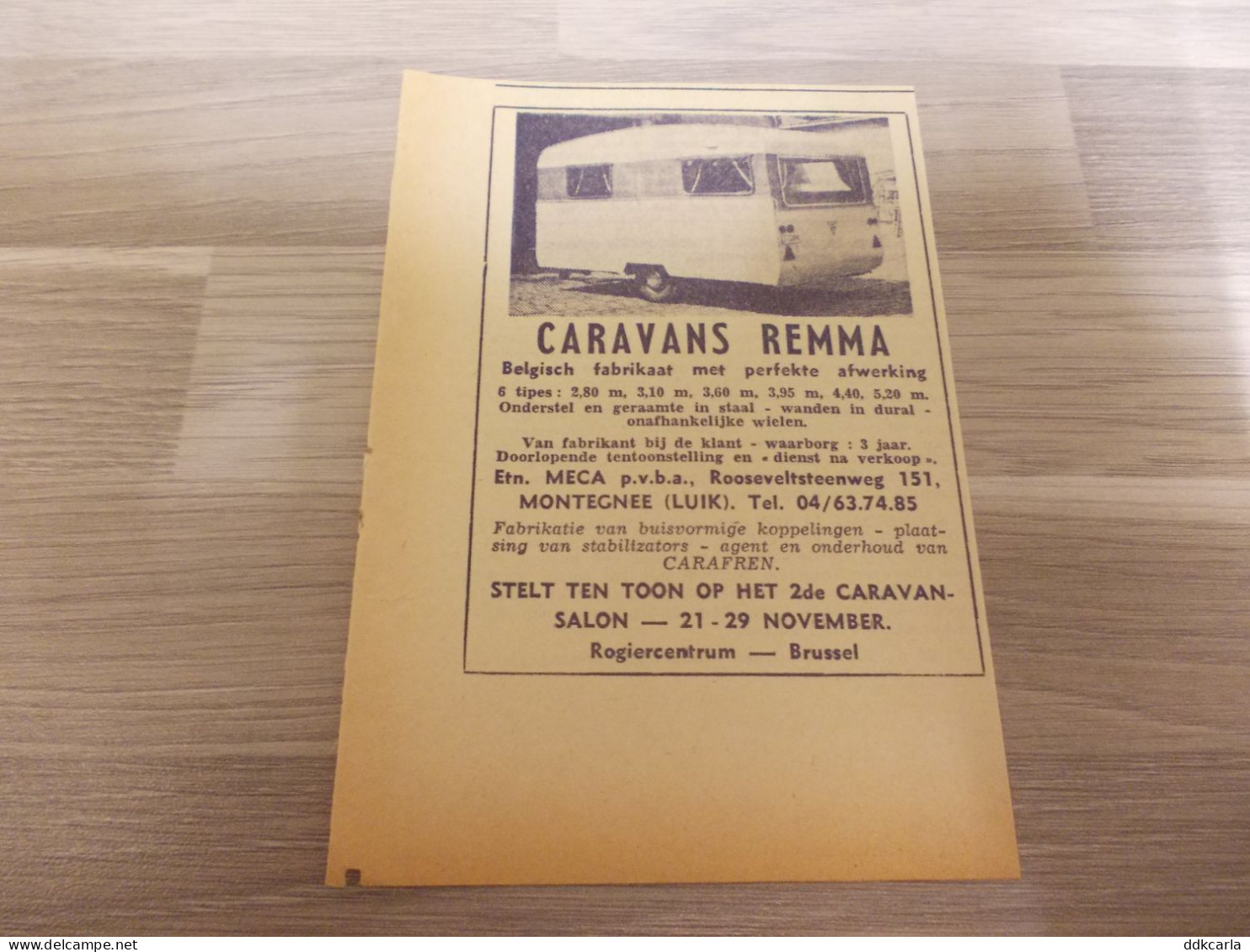 Reclame Advertentie Uit Oud Tijdschrift 1964 - Caravans REMMA Belgische Fabrikaat - Etn. MECA à Montegnee (Luik) - Pubblicitari