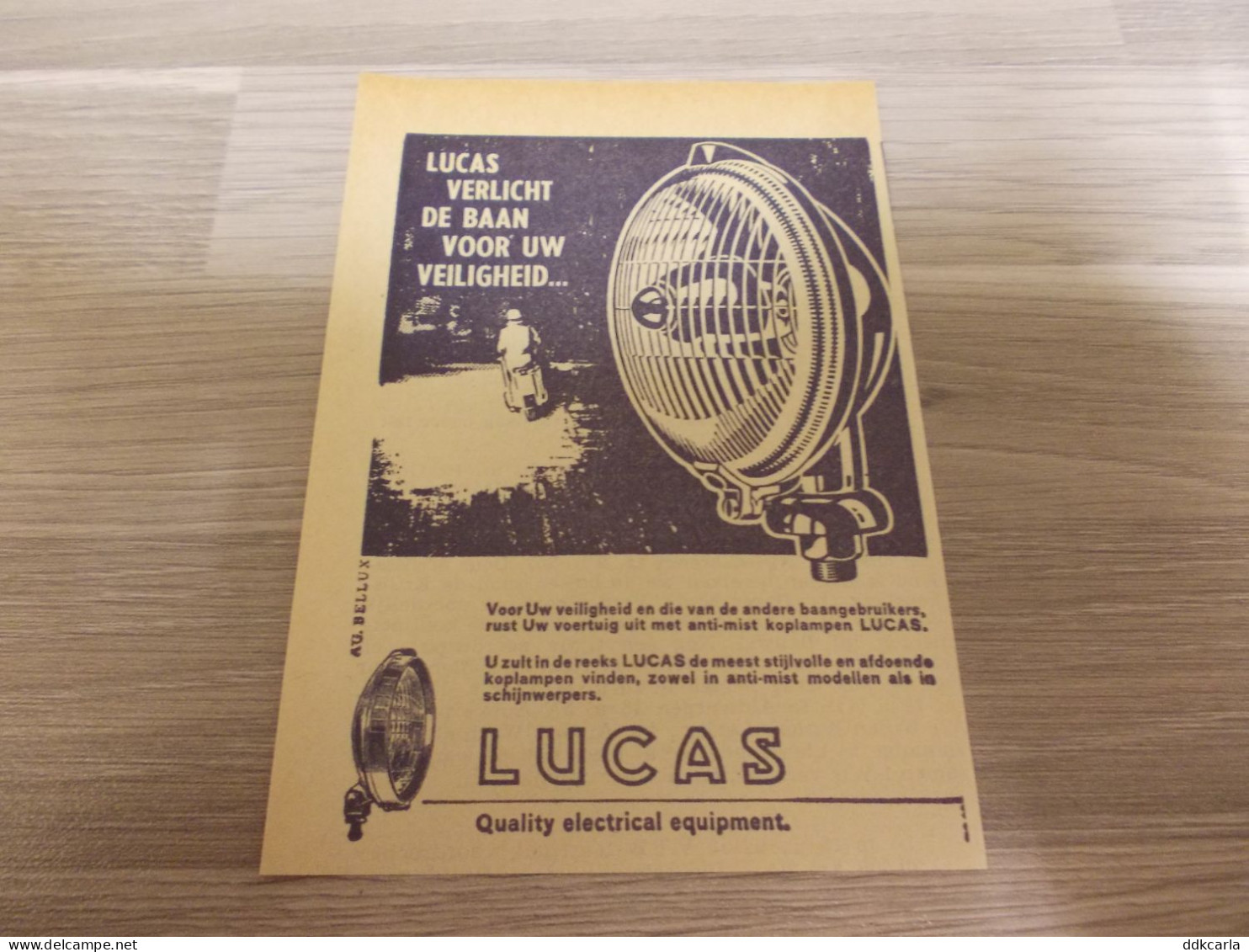 Reclame Advertentie Uit Oud Tijdschrift 1964 - Lucas Verlicht De Baan Voor Uw Veiligheid - Lucas Koplampen - Pubblicitari