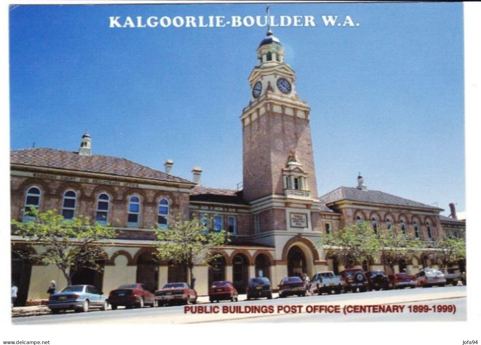 CPM  Australie Kalgoorlie Boulder Post Office -Timbre 2001 Murrumbidgee River, Australian Capital Territory - Kalgoorlie / Coolgardie