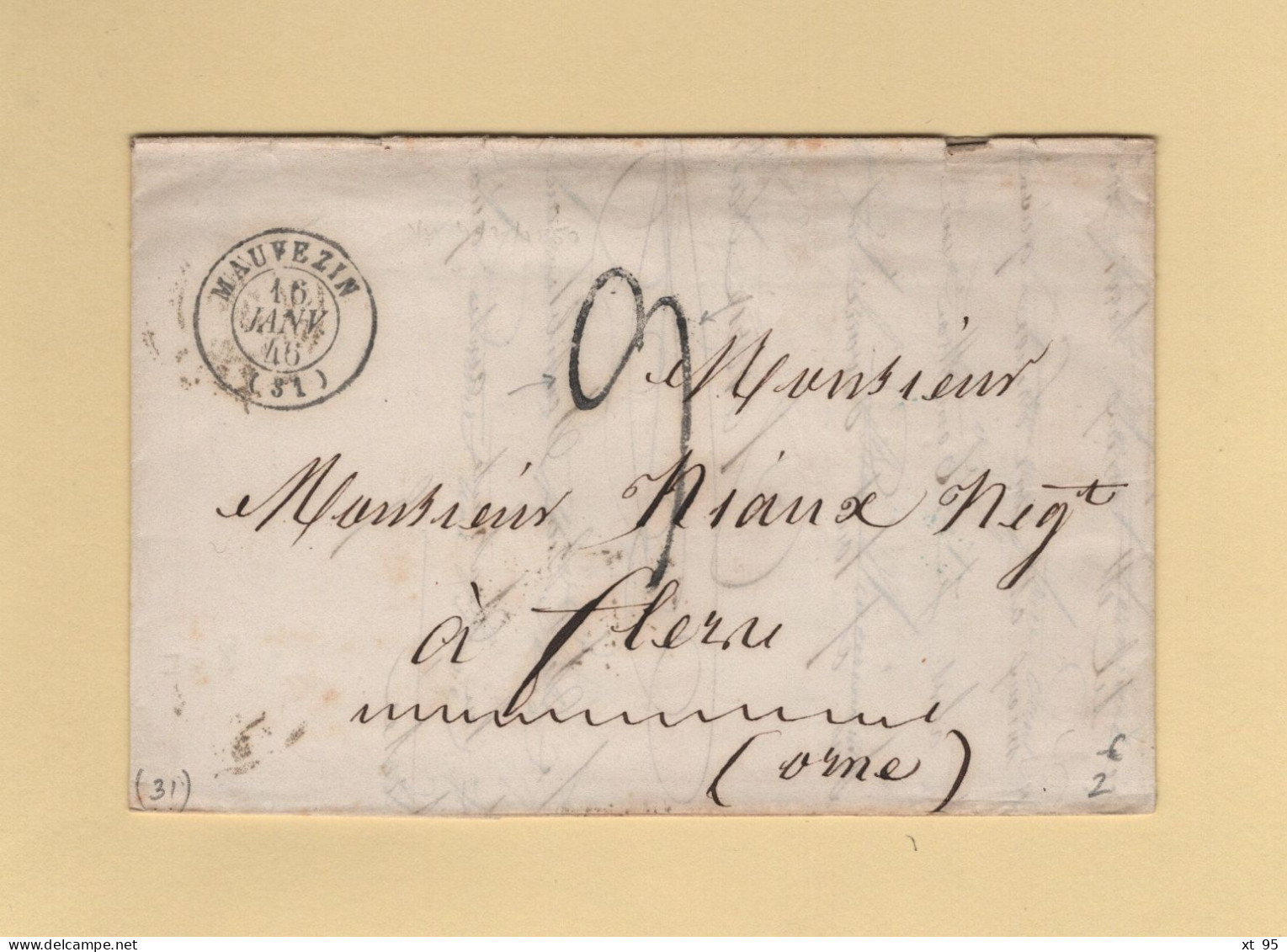 Mauvezin - 31 - Gers - 16 Janvier 1846 - 1801-1848: Précurseurs XIX