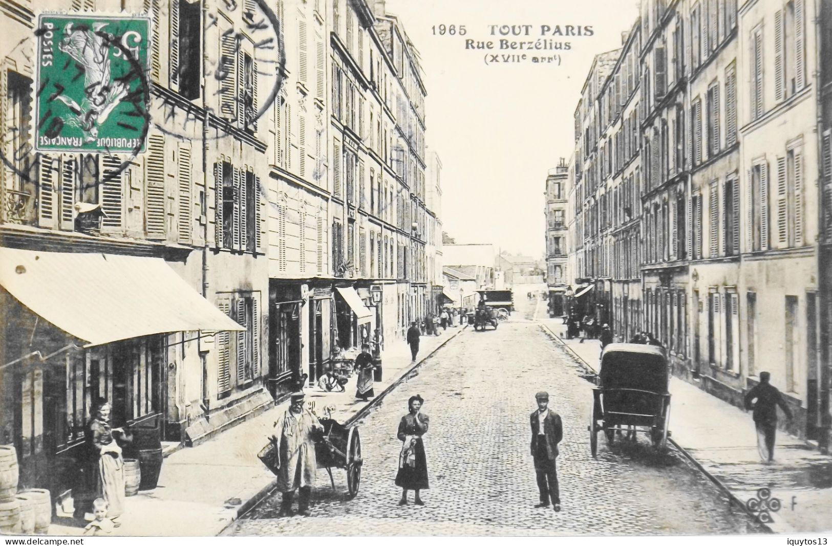 CPA - TOUT PARIS - N° 1965 - Rue Berzélius - (XVIIe Arrt.) - 1910 - Coll. F. Fleury - TBE - Arrondissement: 17