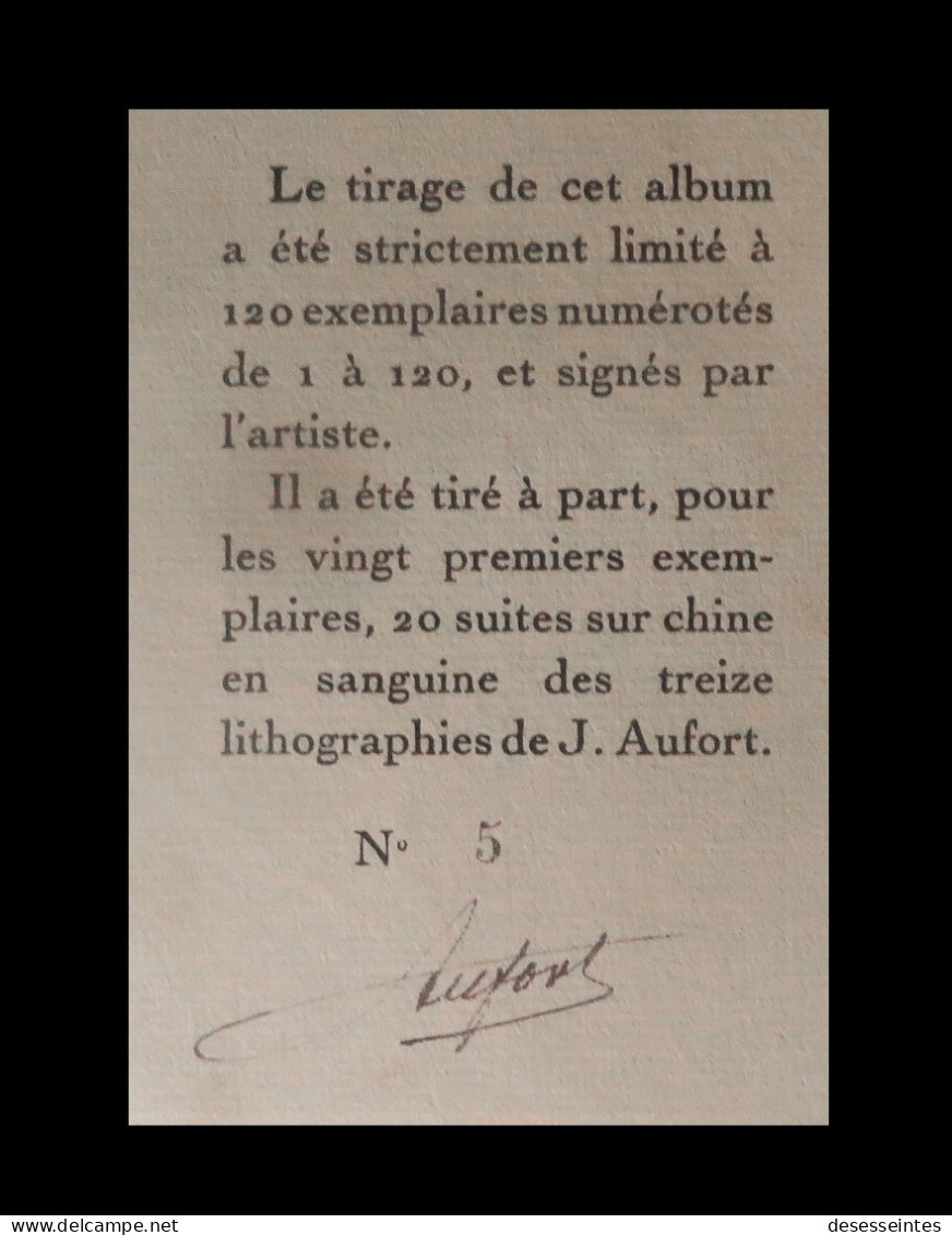 [GIRONDE] JAMMES (Francis) / AUFORT (Jean, Lithographies De) - Rappel De La Ville De Bordeaux. 1/20 + Suite. - Aquitaine