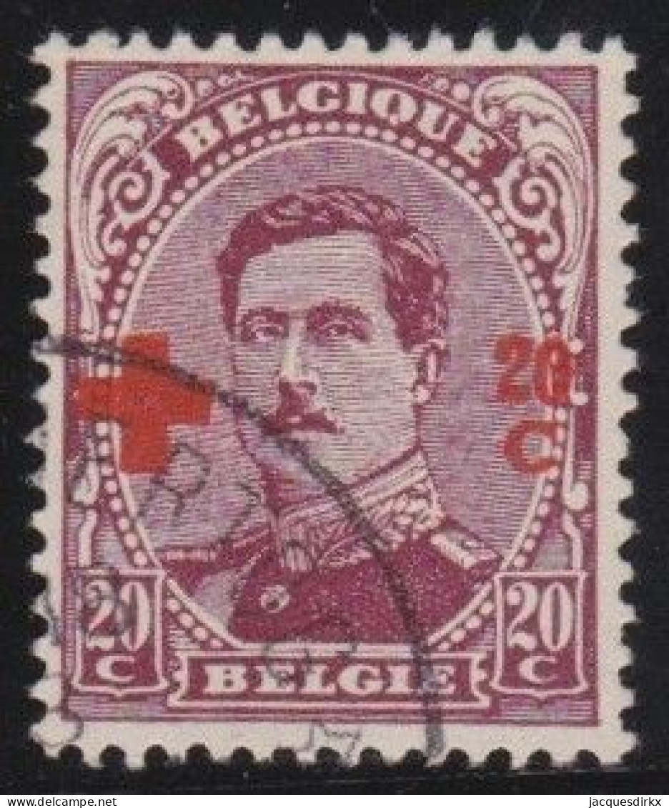 Belgie  .   OBP    .    155   .     O       .   Gestempeld     .   /   .   Oblitéré - 1918 Croix-Rouge