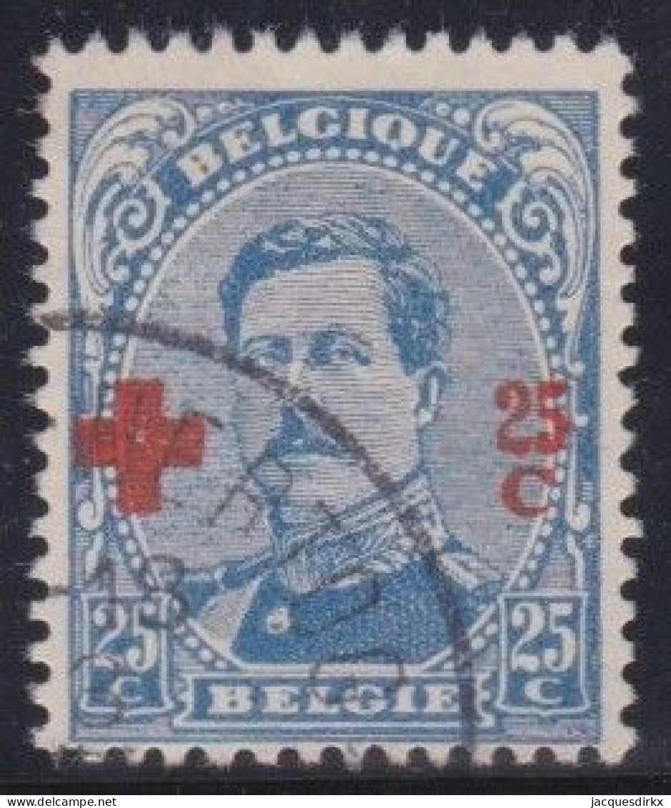Belgie  .   OBP    .    156  .     O       .   Gestempeld     .   /   .   Oblitéré - 1918 Rode Kruis