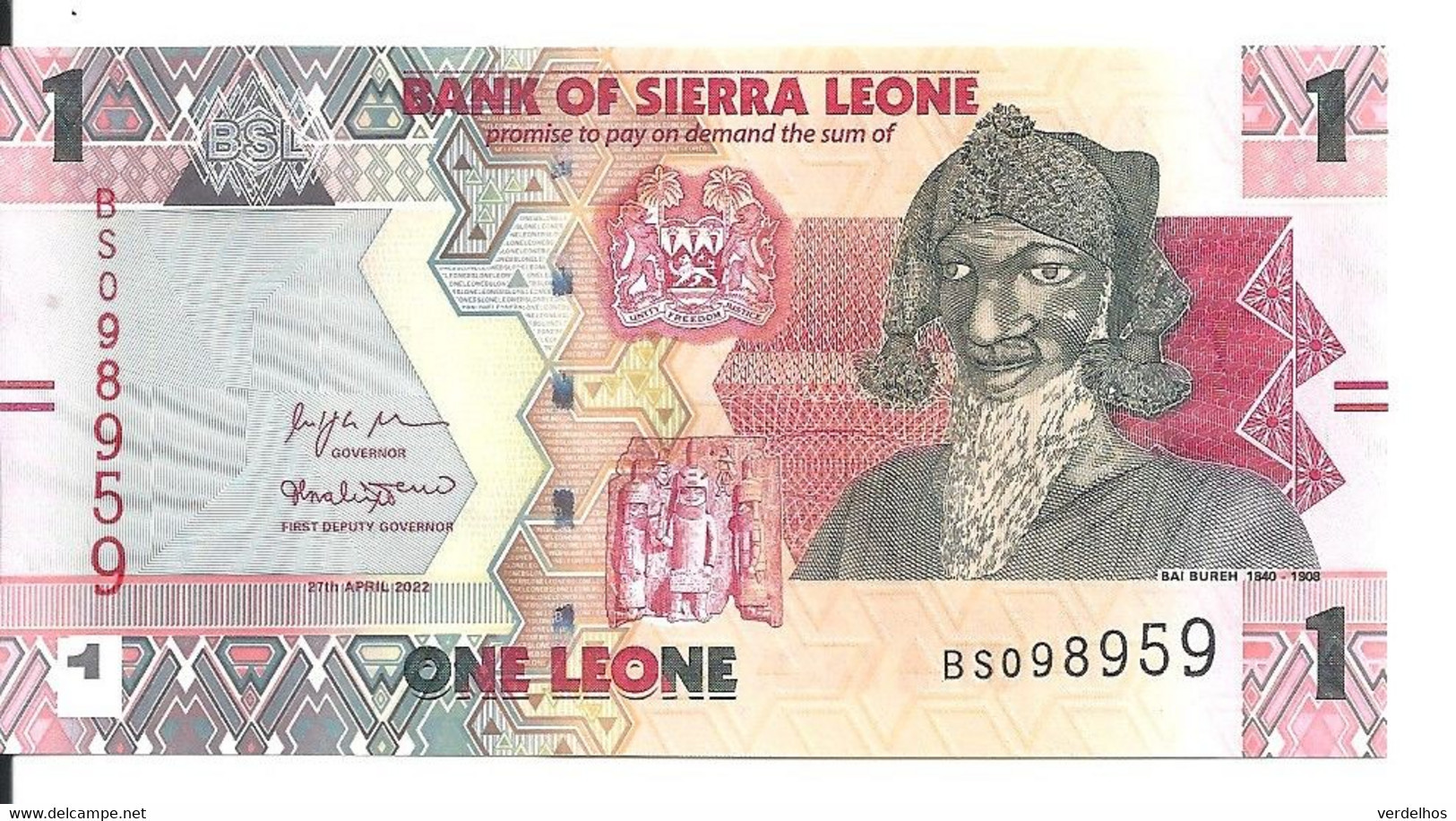 SIERRA LEONE 1 LEONE 2022 UNC P 34 - Sierra Leona