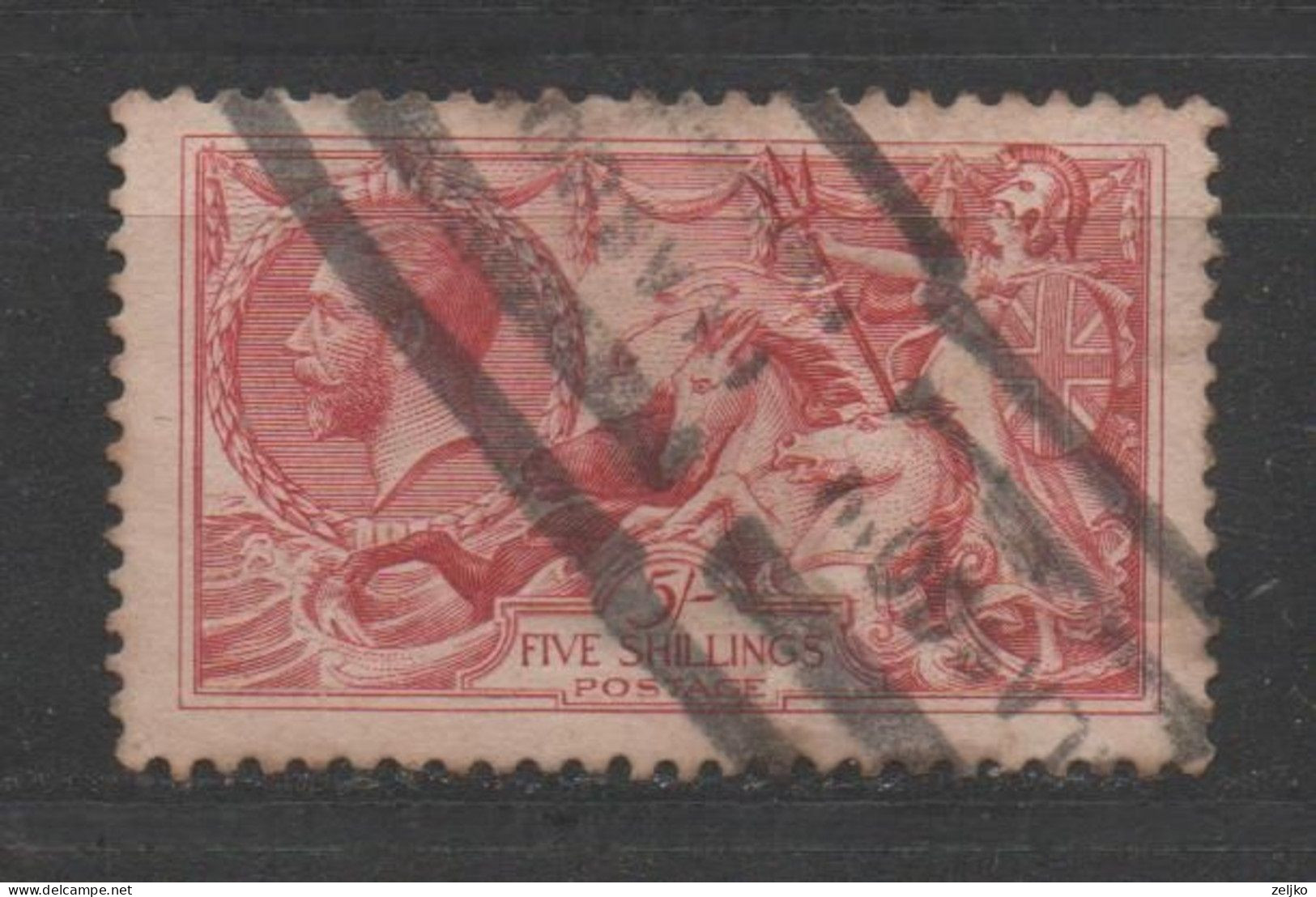 UK, GB, Great Britain, Used, 1918, George V, Seahorse, Used, Picture Height 22 1/2 Mm (3) - Oblitérés