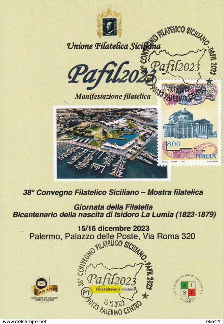 Eventi - Manifestazioni - Palermo 2023 - 38° Convegno Filatelico Siciliano - PAFIL 2023 - - Manifestazioni