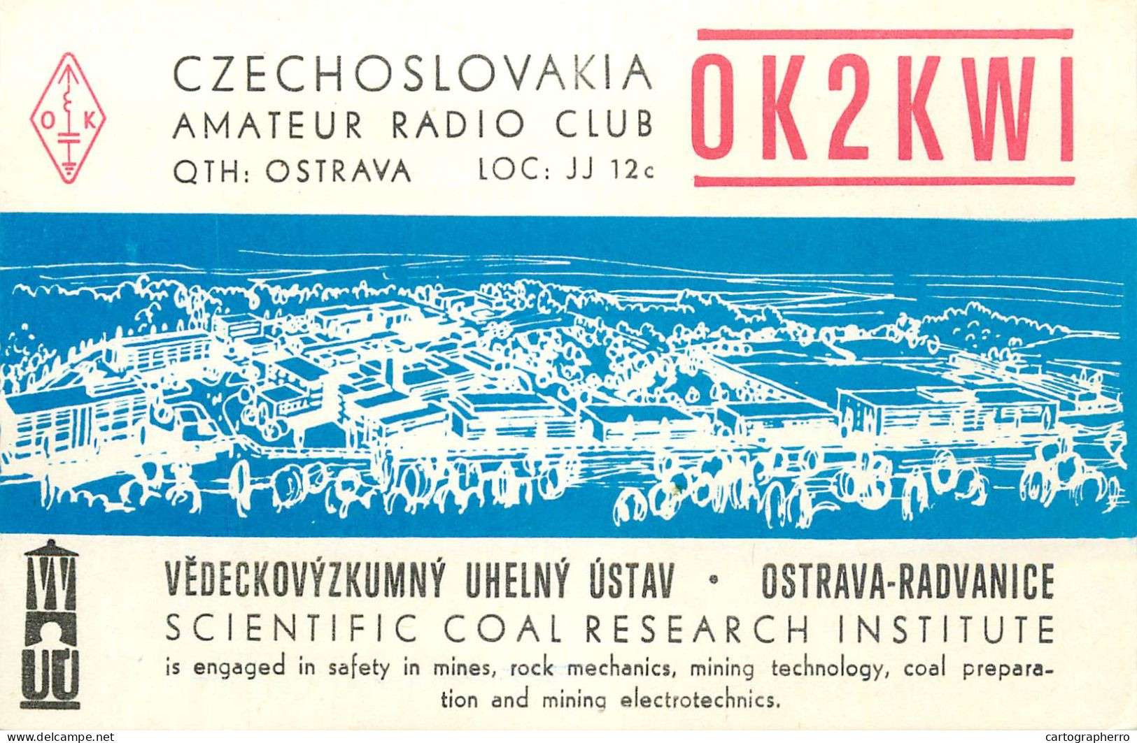 QSL Card Czechoslovakia Radio Amateur Station OK2KWI Y03CD 1983 - Amateurfunk