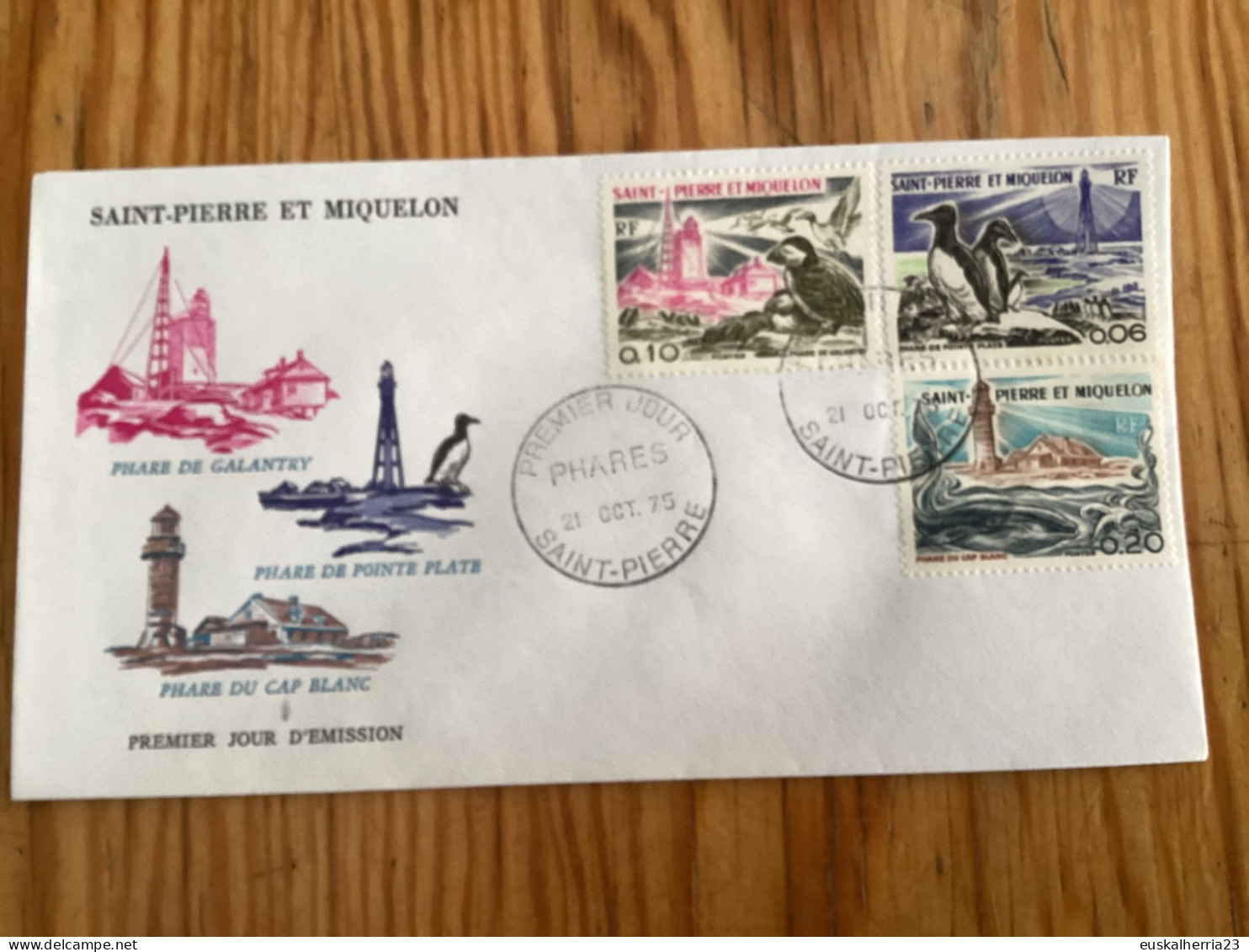 Enveloppe 1er Jour Phares 175 Saint-Pierre Et Miquelon - Usados