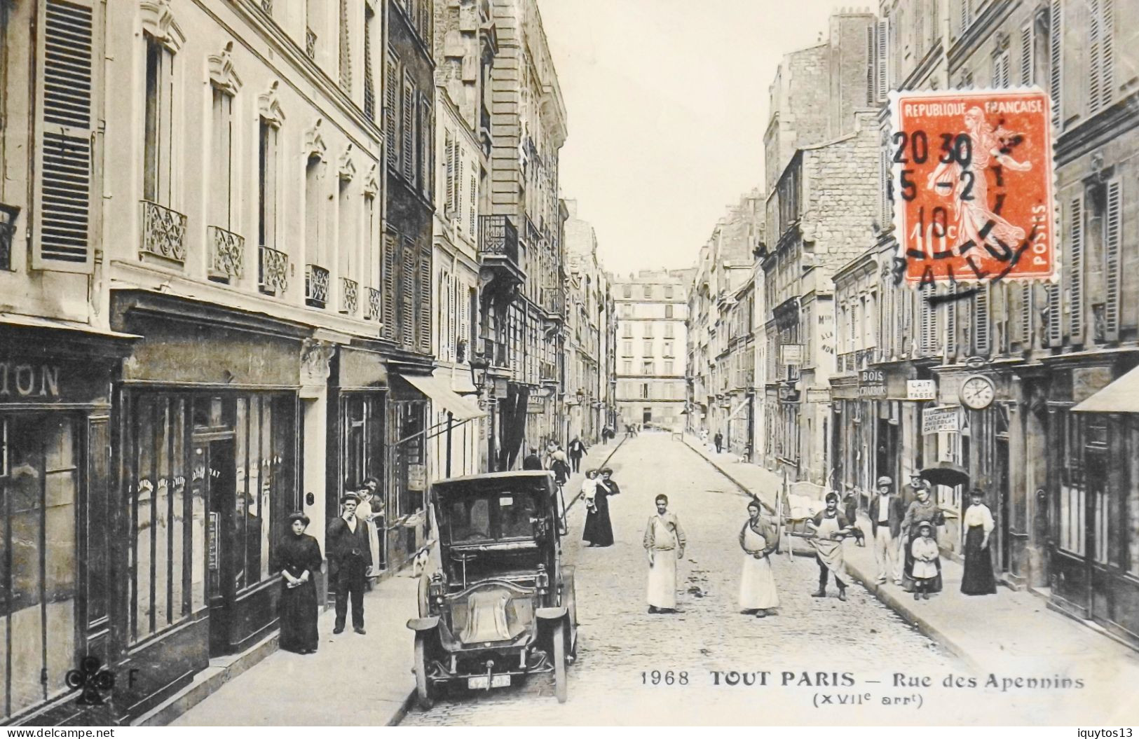 CPA - TOUT PARIS - N° 1968 -  Rue Des Apennins - (XVIIe Arrt.) - 1910 - Coll. F. Fleury - BE - Arrondissement: 17