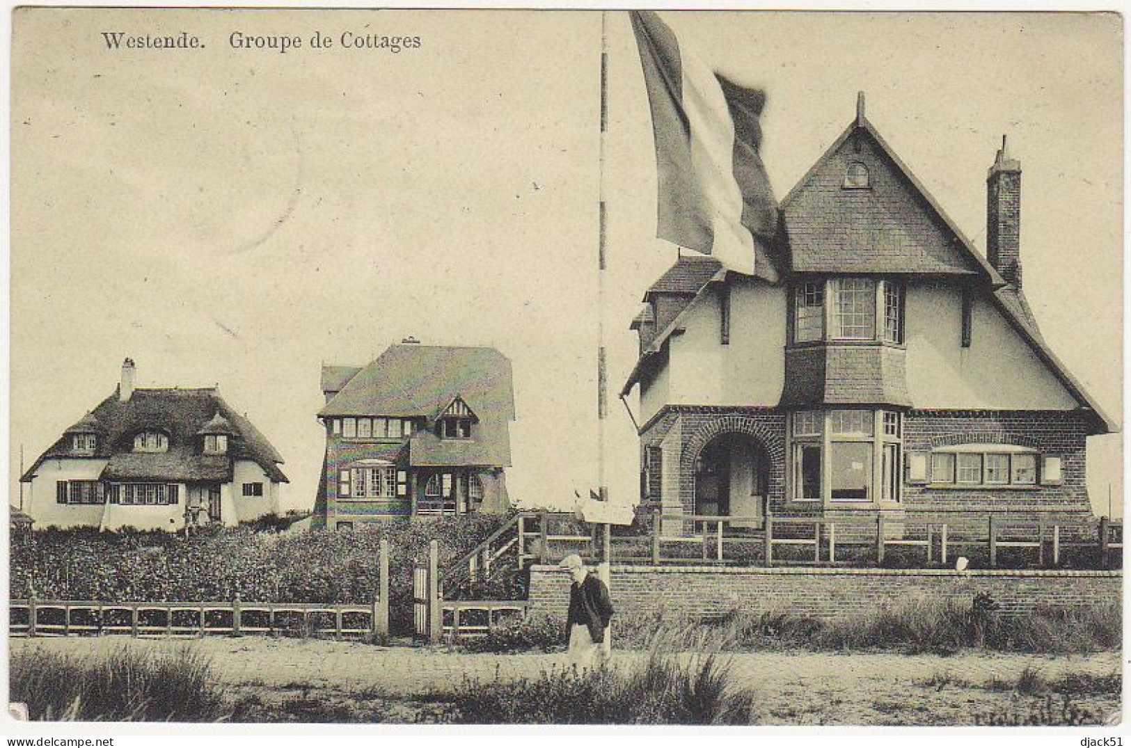Belgique / Westende - Groupe De Cottages - 1910 - Westende