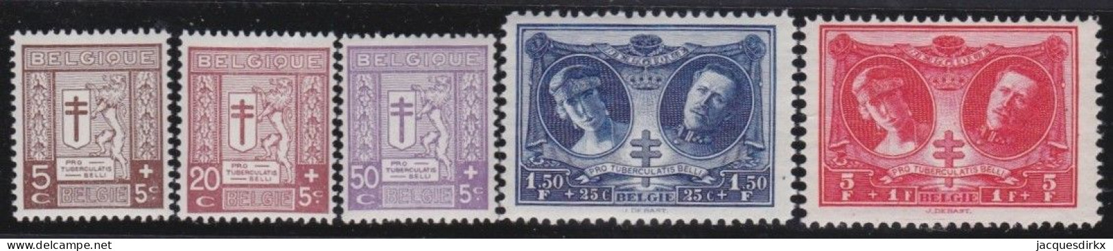 Belgie  .   OBP    .    240/244    .     *       .  Ongebruikt Met Gom   .   /    .   Neuf Avec Gomme - Unused Stamps