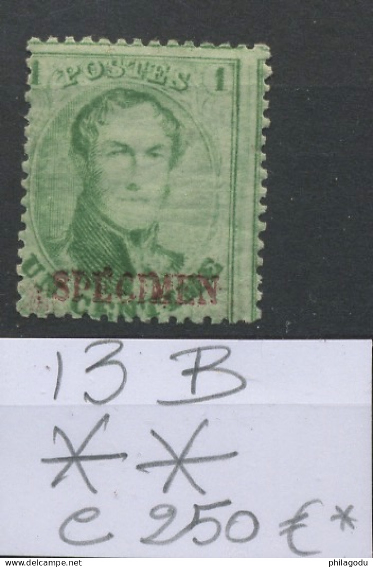 1c Dentelé Surch SPECIMEN  13B ** Postfrich  Cote 275,-€ - 1863-1864 Medaillen (13/16)