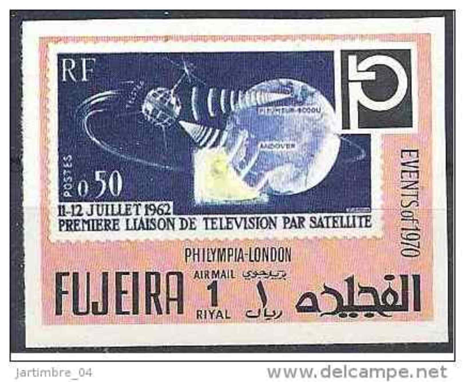 1972 FUJEIRA Michel 1457** Espace, Timbre Sur Timbre, Non Dentelé, Issu De Série - Fujeira