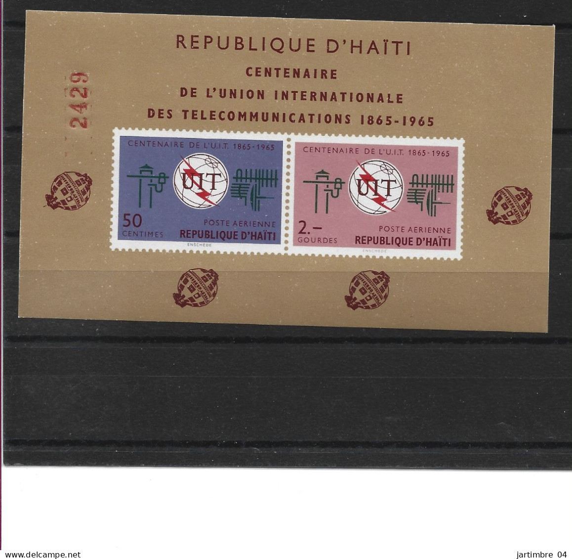 1965 HAITI BF 23A** U.I.T, Télécommunications - Haiti