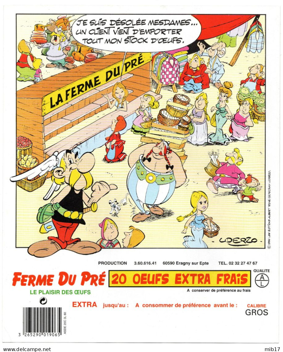 Image Astérix - UDERZO Dessin Pour La Publicité "ferme Du Pré" - Oeufs - Pubblicitari