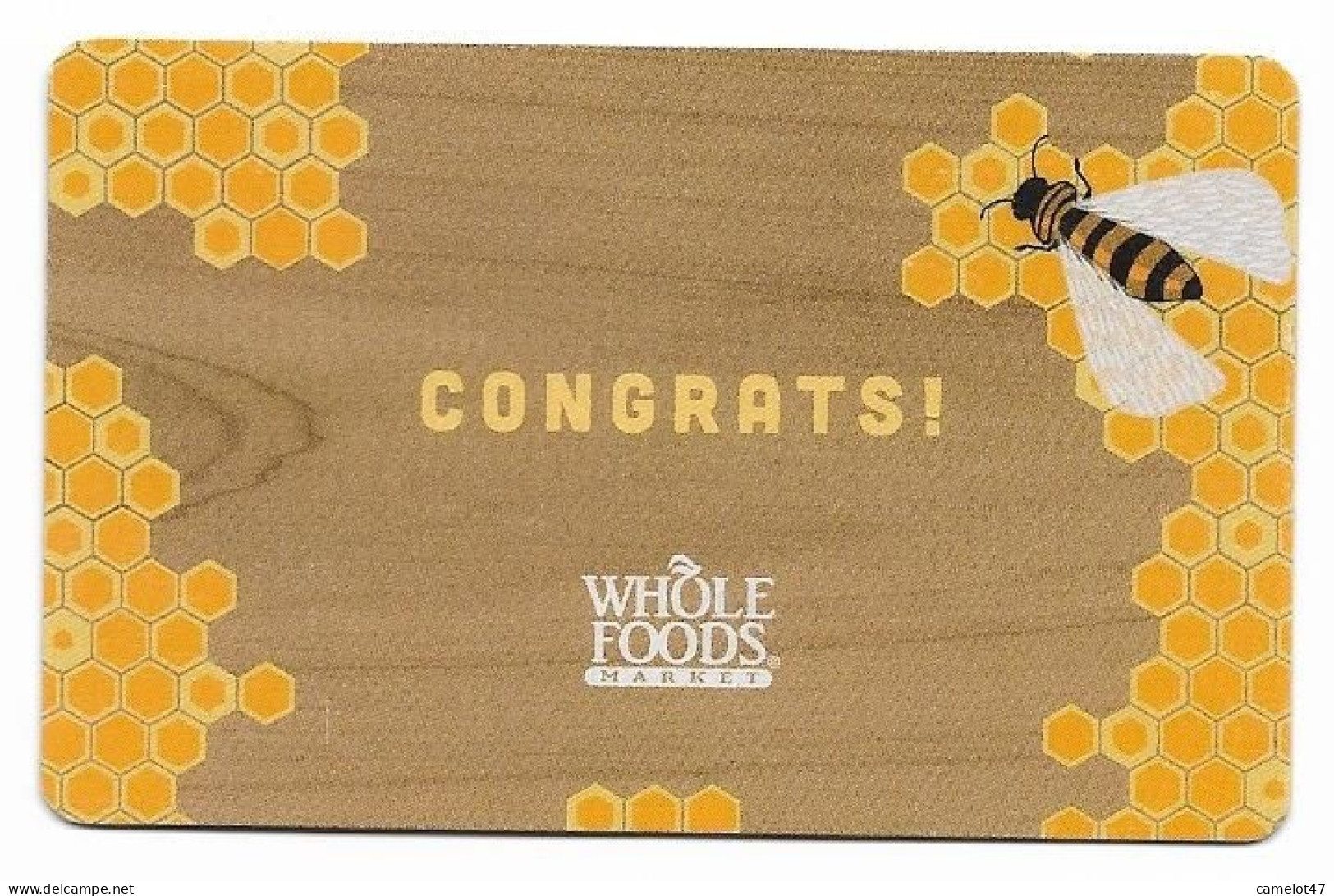 Whole Foods, U.S.A., Carte Cadeau Pour Collection, Sans Valeur, # Wholefoods-10 - Cartes De Fidélité Et Cadeau