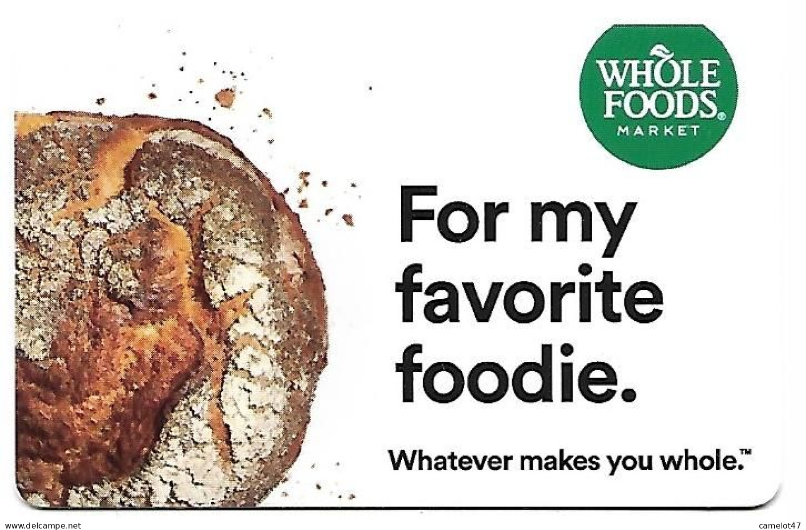 Whole Foods, U.S.A., Carte Cadeau Pour Collection, Sans Valeur, # Wholefoods-25 - Cartes De Fidélité Et Cadeau