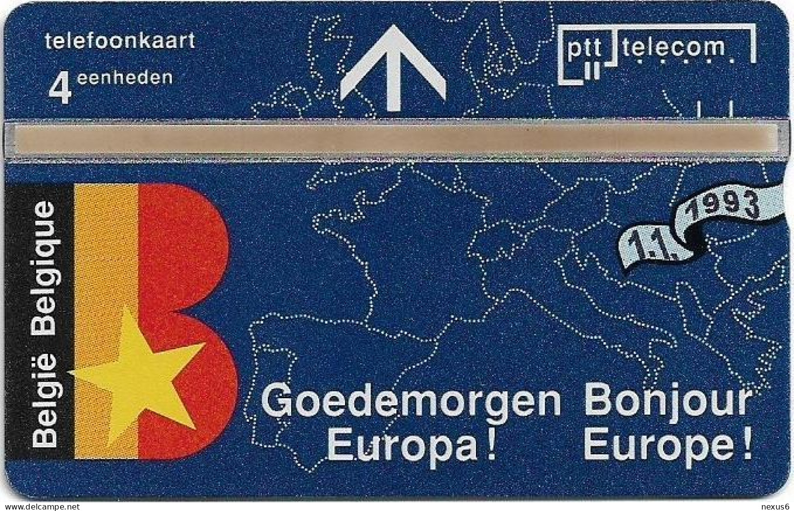 Netherlands - KPN - L&G - R040-02 - België, Goedemorgen Europa! - 302L - 02.1993, 4Units, 5.000ex, Mint - Private