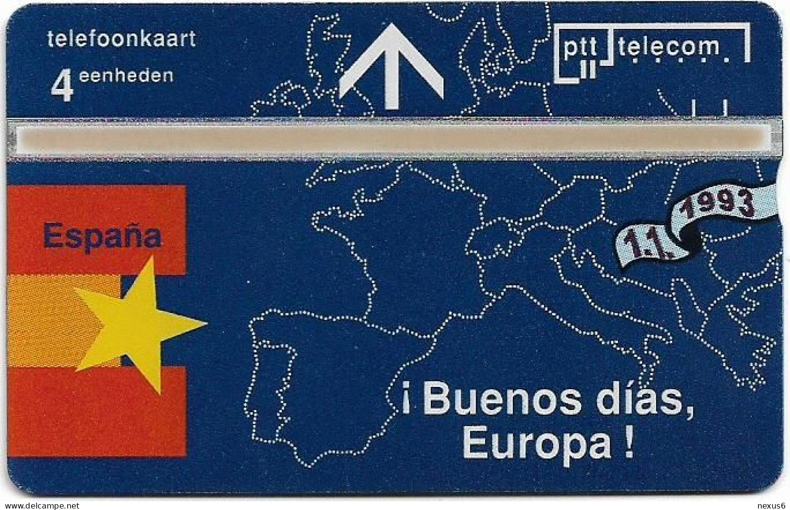 Netherlands - KPN - L&G - R040-08 - Espana, Buenos Dias Europa! - 303L - 03.1993, 4Units, 5.000ex, Mint - Privat