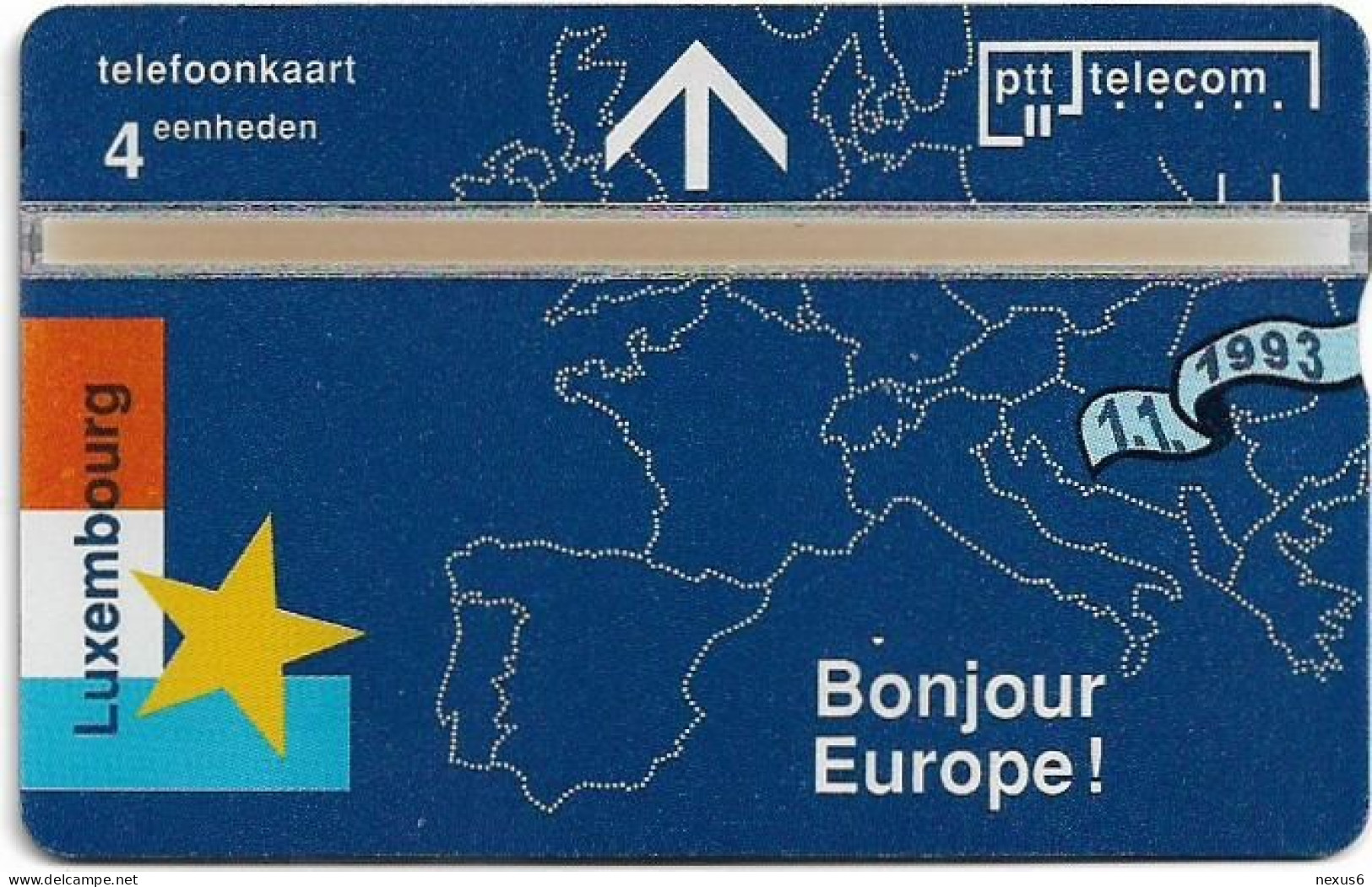 Netherlands - KPN - L&G - R040-12 - Luxembourg, Bonjour Europe! - 303L - 03.1993, 4Units, 5.000ex, Mint - Private