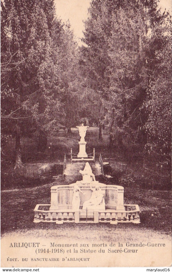 Arliquet Monuments Aux Morts De La Grande Guerre Et La Statue Du Sacré Coeur - Aixe Sur Vienne