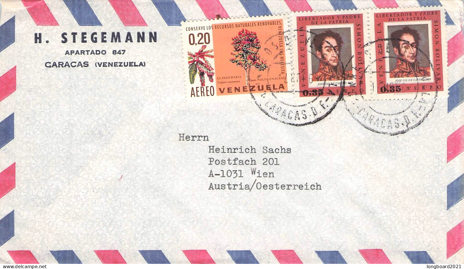 VENEZUELA - AIRMAIL > WIEN/AT / 7015 - Venezuela