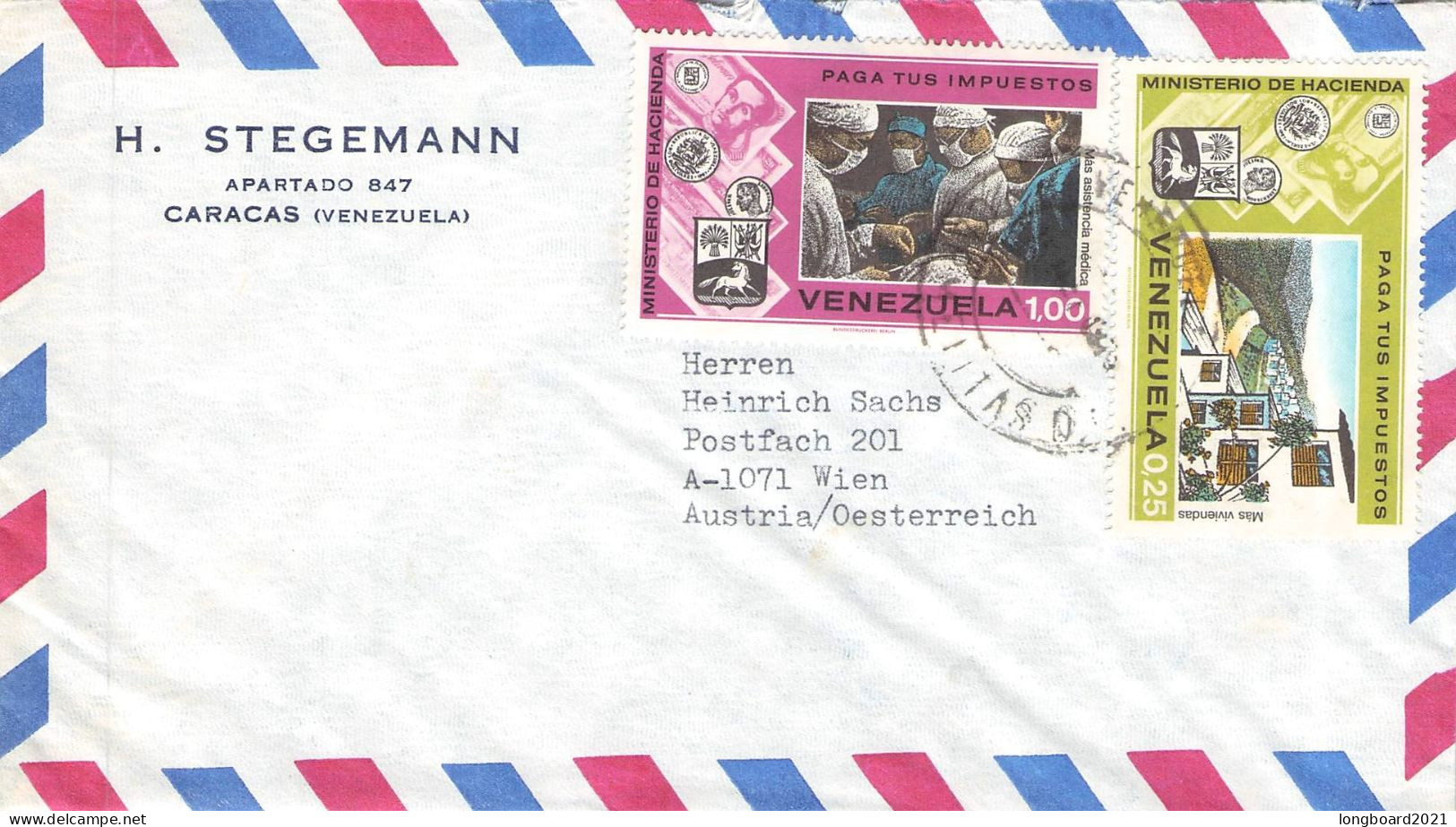 VENEZUELA - AIRMAIL > WIEN/AT / 7019 - Venezuela