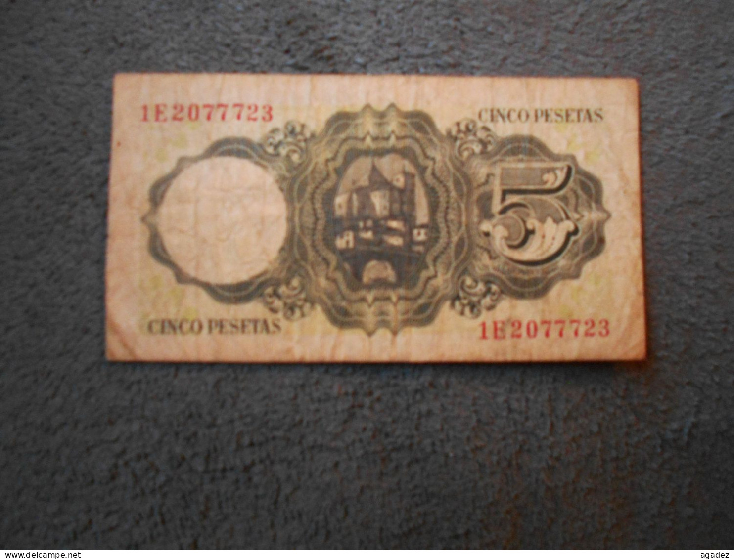 Ancien Billet De Banque Espagne 5 Pesetas 1951 - 1-2 Pesetas