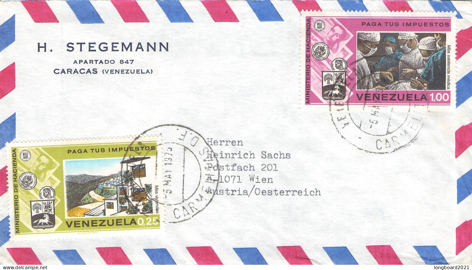 VENEZUELA - AIRMAIL > WIEN/AT / 7023 - Venezuela