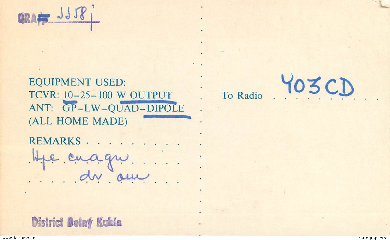 QSL Card Czechoslovakia Radio Amateur Station OK3CDZ Y03CD 1983 Glasa Viliam - Amateurfunk