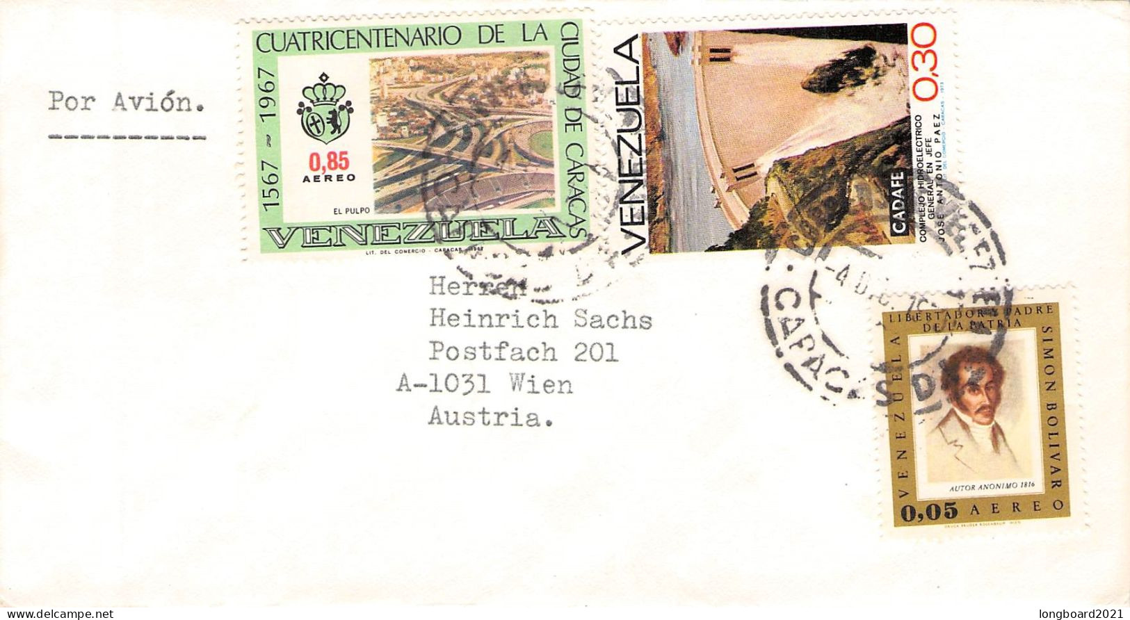 VENEZUELA - AIRMAIL > WIEN/AT / 7030 - Venezuela