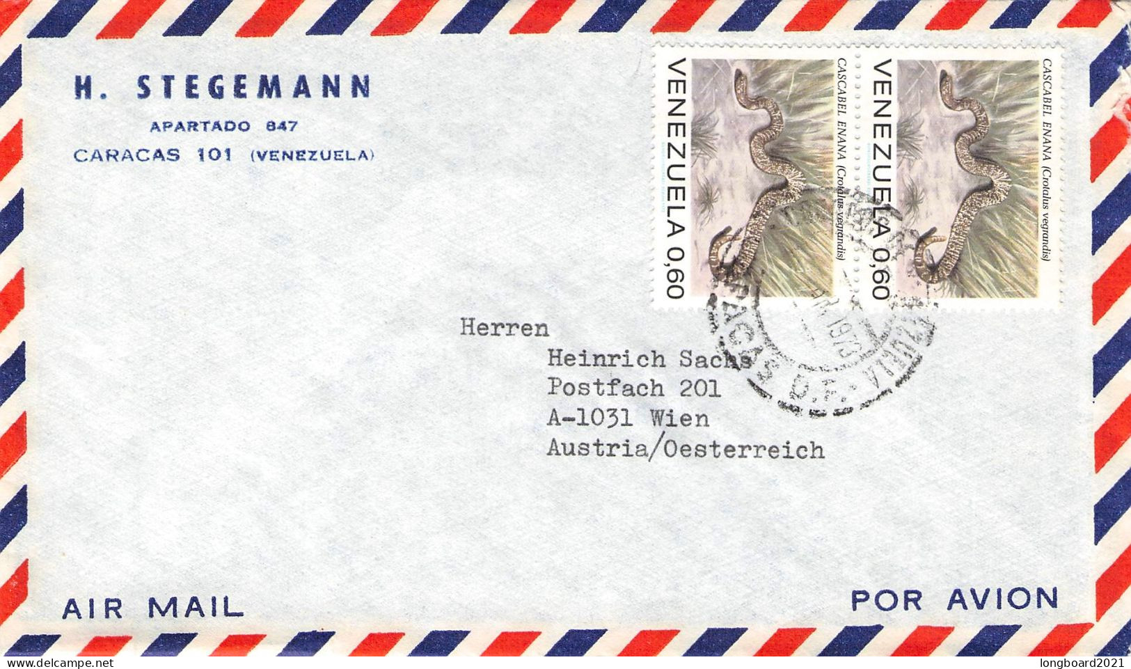 VENEZUELA - AIRMAIL > WIEN/AT / 7033 - Venezuela