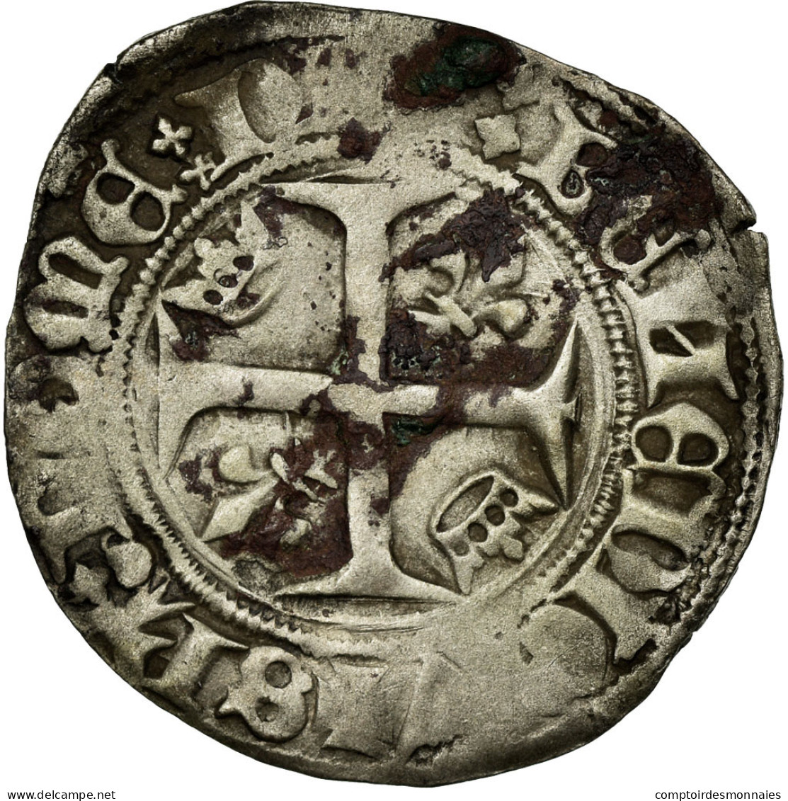 Monnaie, France, Blanc Guénar, TB+, Argent, Duplessy:377C - 1380-1422 Charles VI The Beloved