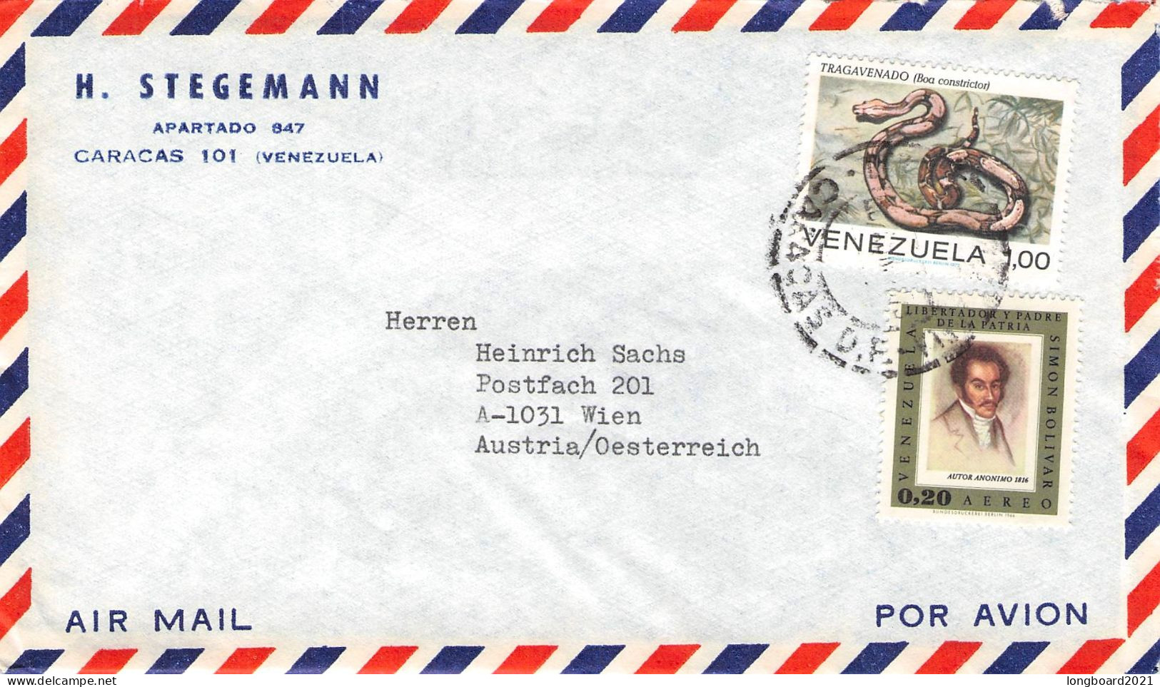 VENEZUELA - AIRMAIL > WIEN/AT / 7035 - Venezuela