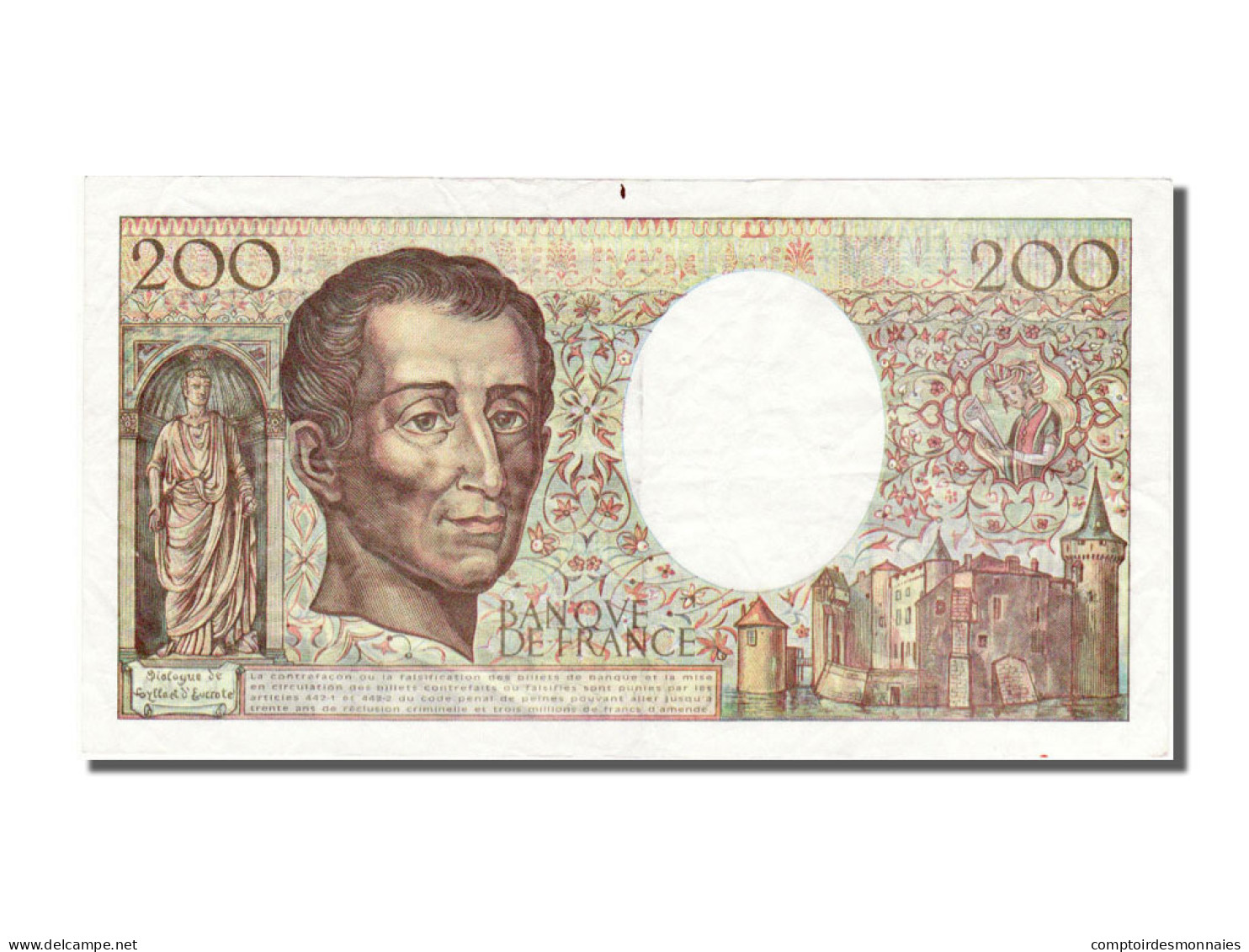 Billet, France, 200 Francs, 200 F 1981-1994 ''Montesquieu'', 1994, TTB - 200 F 1981-1994 ''Montesquieu''