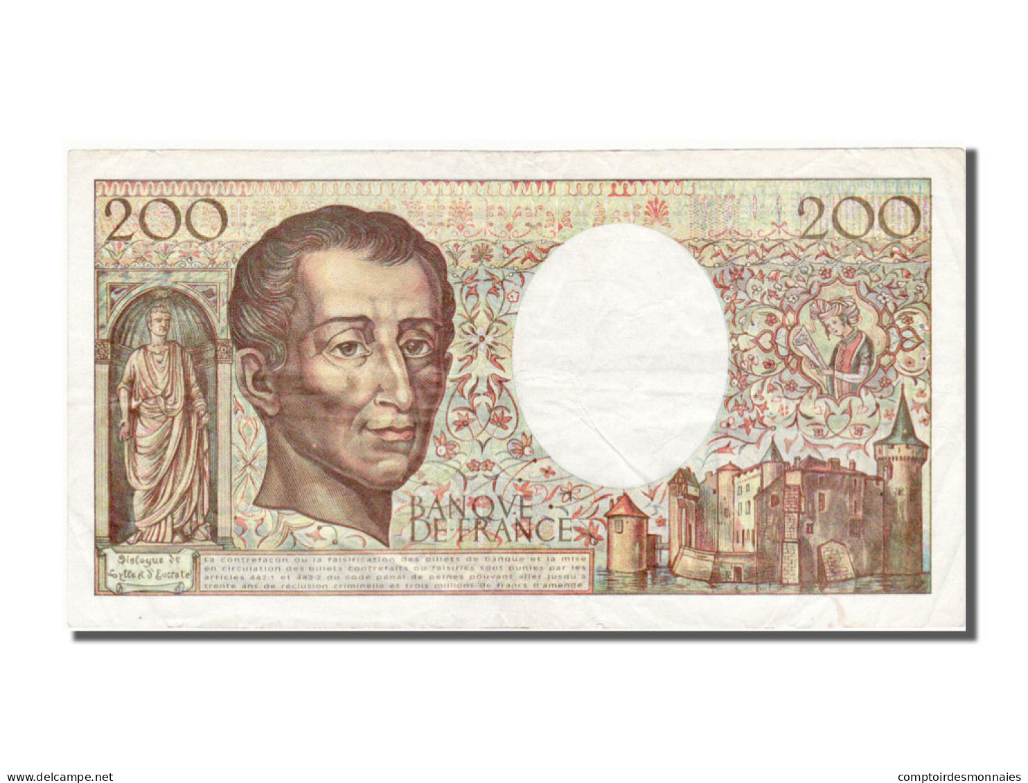 Billet, France, 200 Francs, 200 F 1981-1994 ''Montesquieu'', 1994, TTB+ - 200 F 1981-1994 ''Montesquieu''