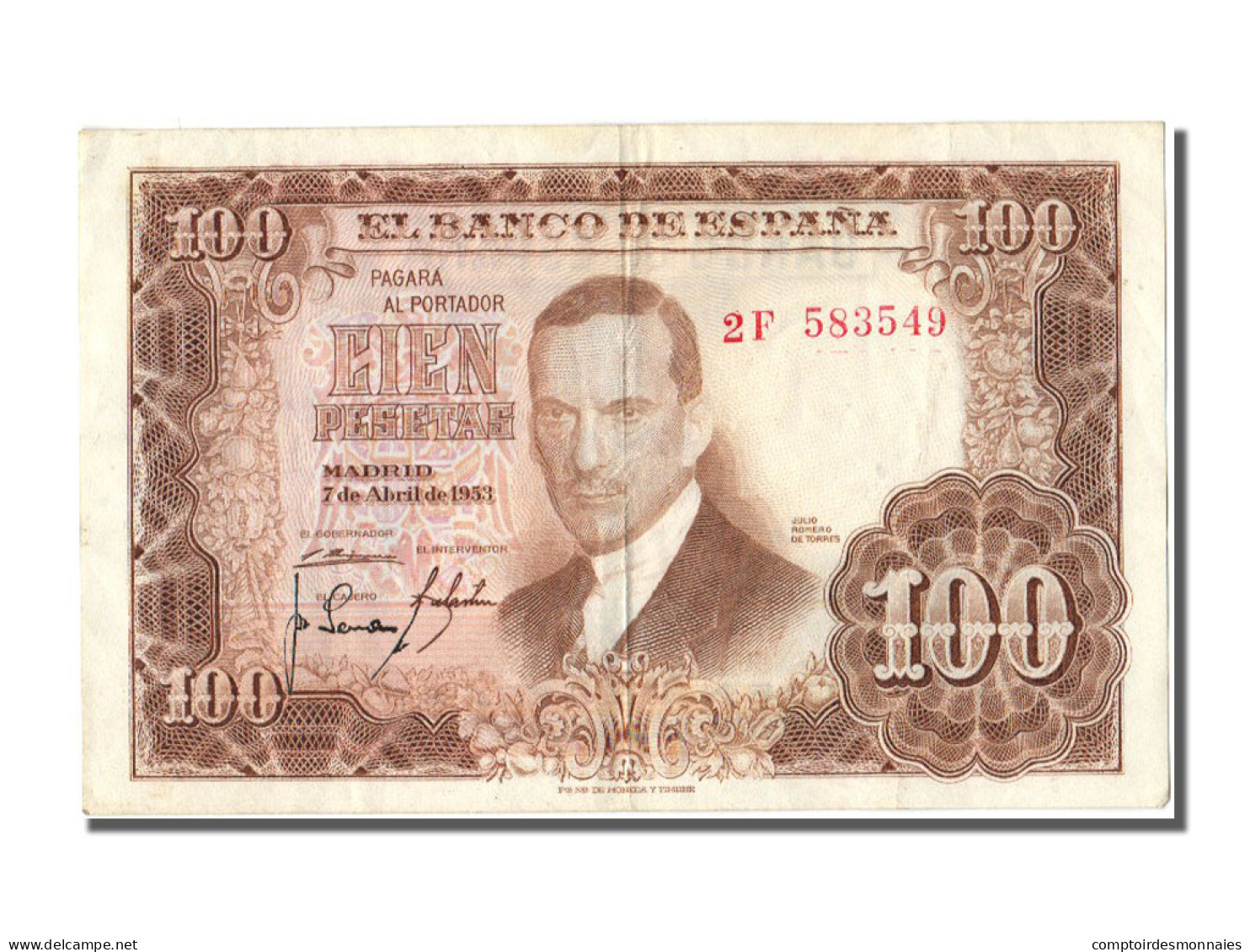 Billet, Espagne, 100 Pesetas, 1953, 1953-04-07, SUP+ - 100 Pesetas