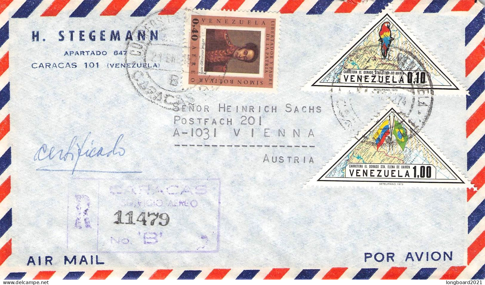 VENEZUELA - AIRMAIL > WIEN/AT / 7037 - Venezuela