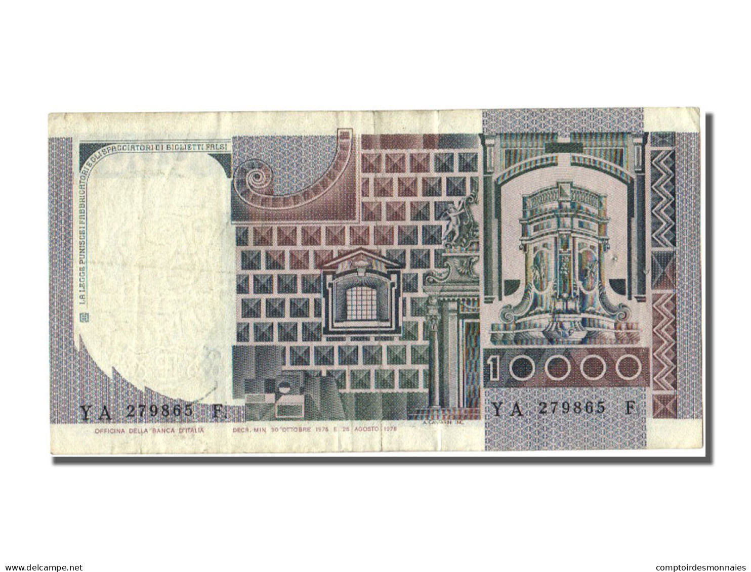 Billet, Italie, 10,000 Lire, 1976, 1976-11-30, TTB - 10000 Lire