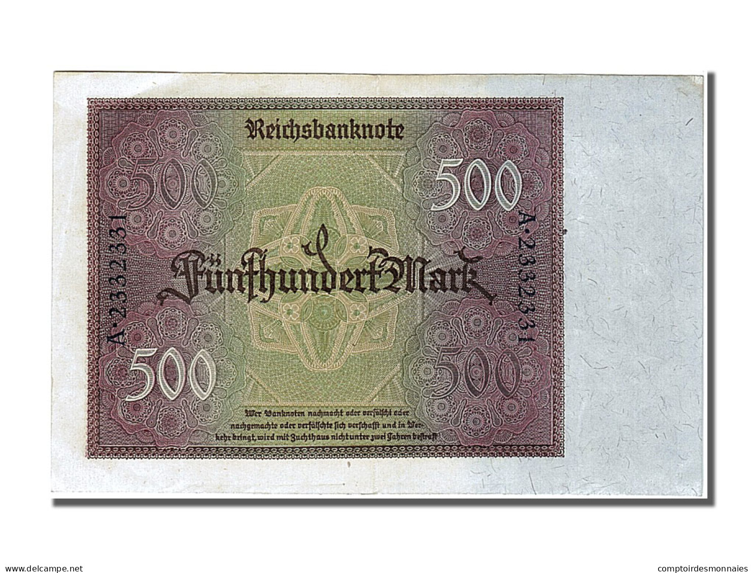 Billet, Allemagne, 500 Mark, 1922, 1922-03-27, SUP+ - 5000 Mark