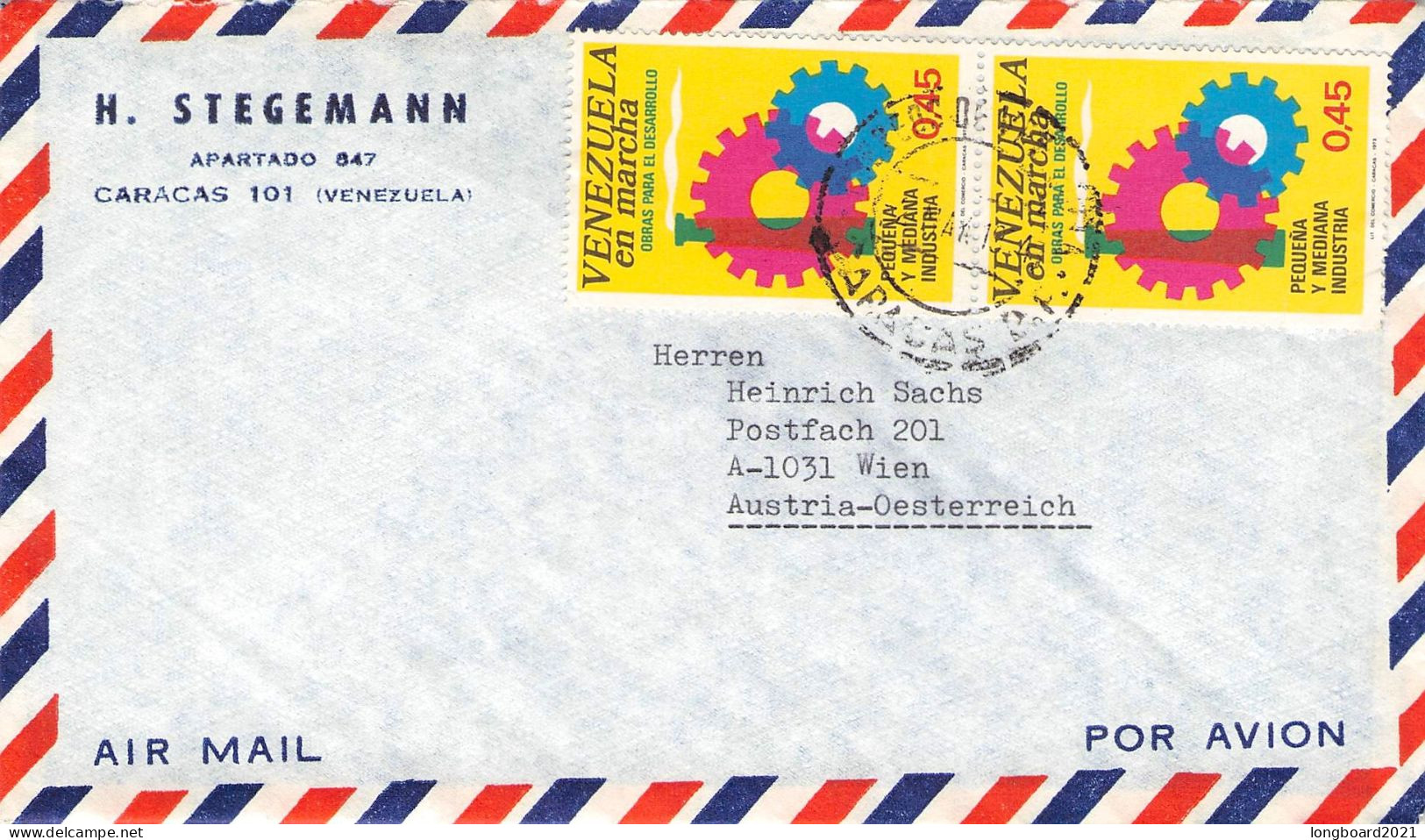 VENEZUELA - AIRMAIL > WIEN/AT / 7041 - Venezuela