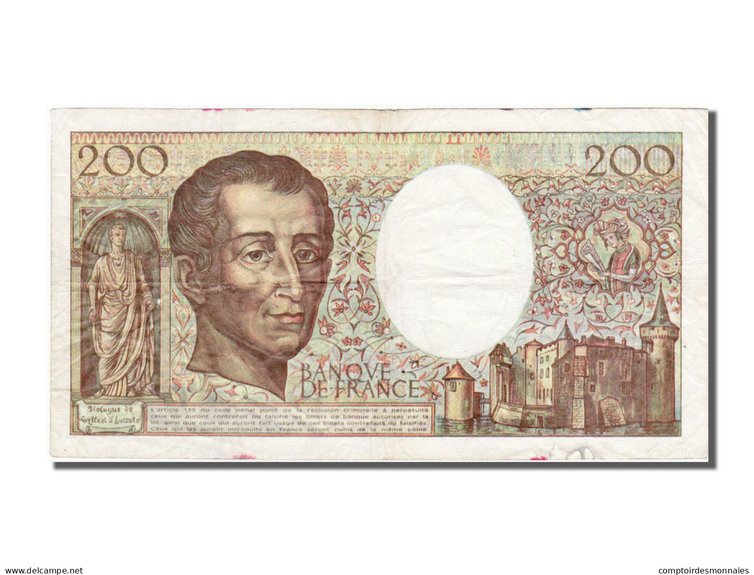 Billet, France, 200 Francs, 200 F 1981-1994 ''Montesquieu'', 1992, TB+ - 200 F 1981-1994 ''Montesquieu''