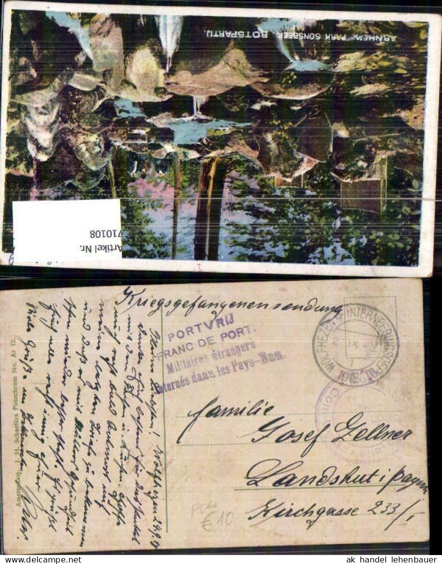 710108 Kriegsgefangenen Feldpost POW Kriegsgefangenensendung Wolfhezen Lager N. Landshut  - Prisoners Of War Mail