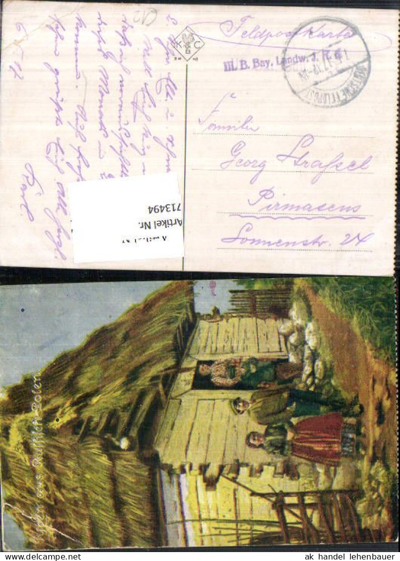 713494 Typen Aus Russisch-Polen Volkstypen Russia Russland Poland Feldpost - Europe