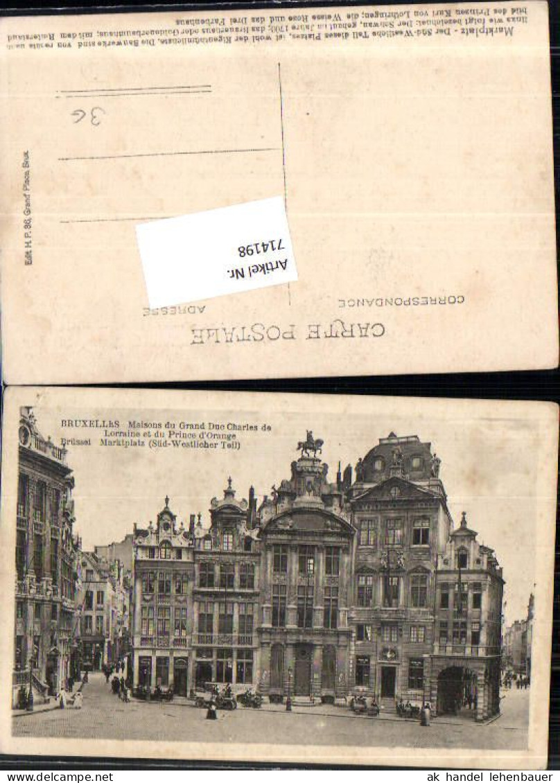 714198 Brüssel Bruxelles Maisons Du Grand Duc Charles - Non Classificati