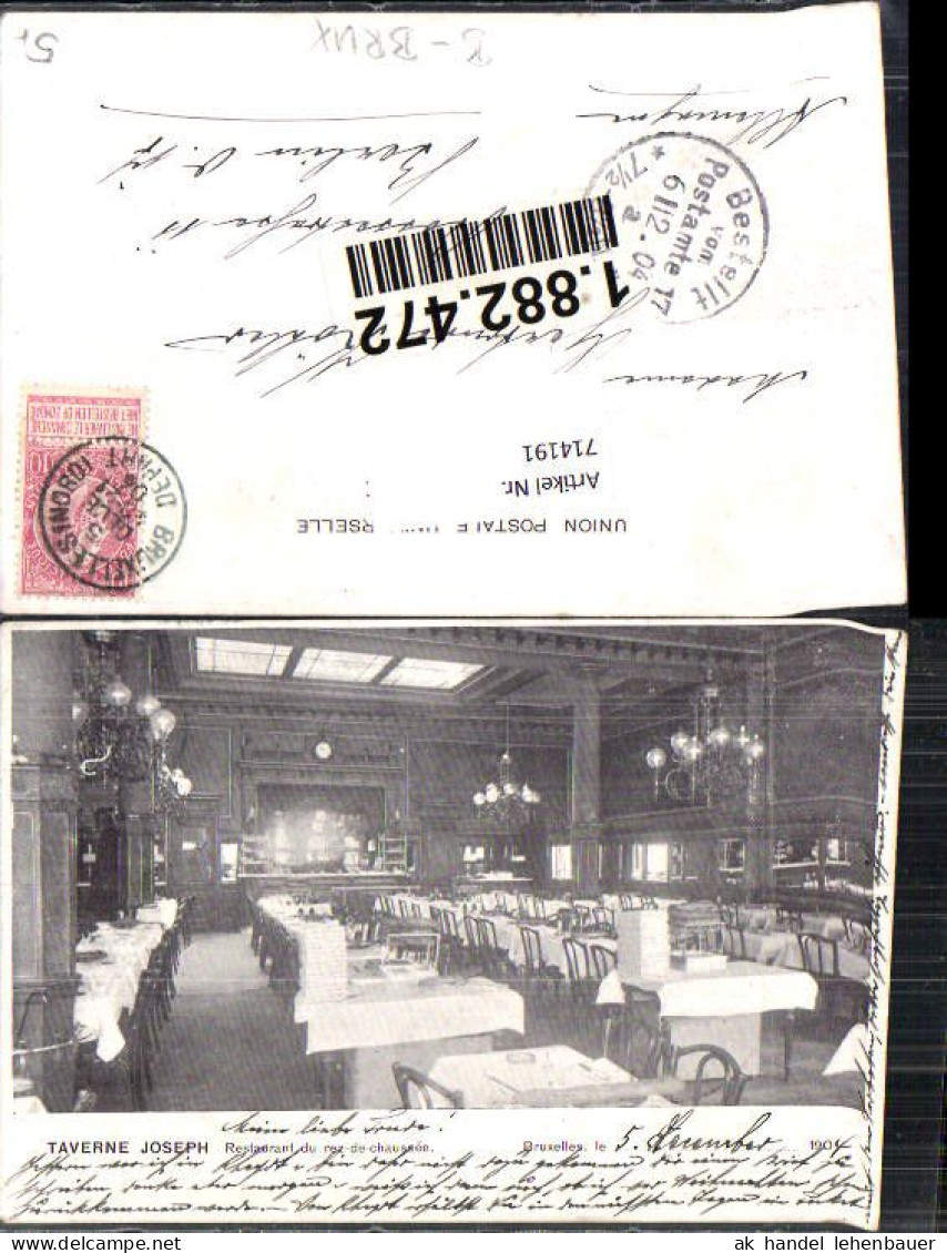714191 Brüssel Bruxelles Taverne Joseph Salon Gasthaus Cafe  - Ohne Zuordnung